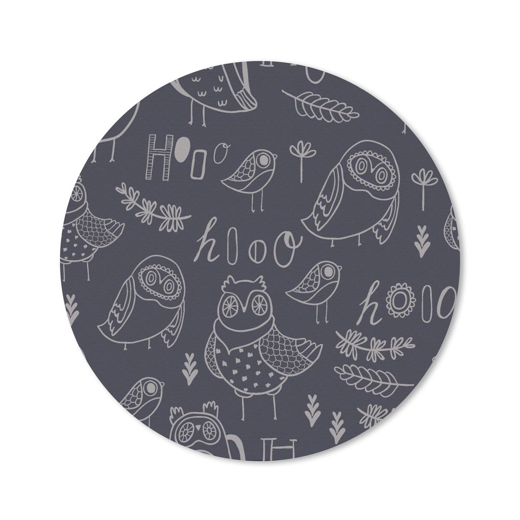 MuchoWow® Mauspad Mousepad Muster - Vogel - Eule 40x40 cm - Produktbild 