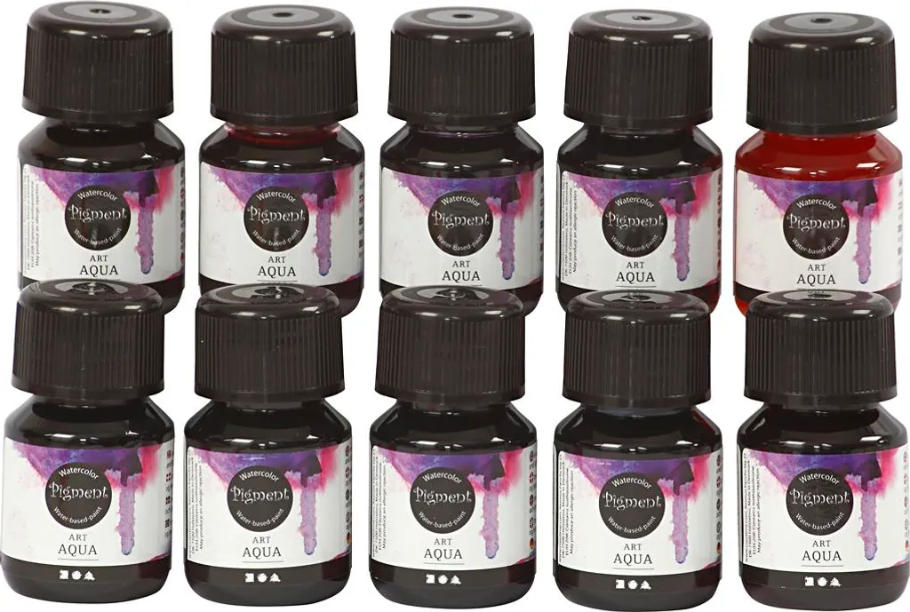 Aquarelle liquide 10x30ml haute concentration couleurs assorties
