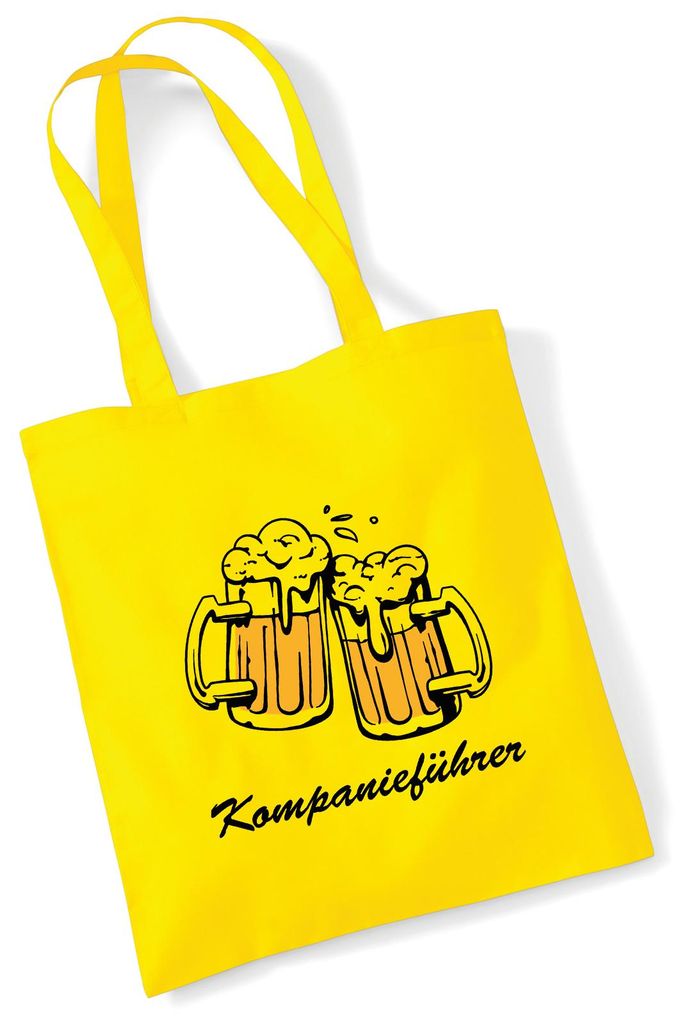Huuraa Jutebeutel Kompanieführer Schützenfest 10 Liter Yellow Baumwolle Tasche Geschenkidee