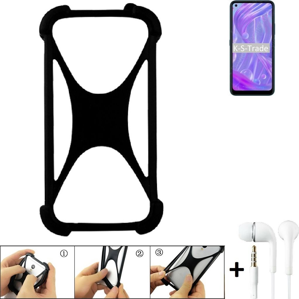 K-S-Trade Handy-Hülle + headphones kompatibel mit HiSense Infinity H50 Lite Schutz-Hülle Bumper Silikon Cover Case Silikoncase Silikonbumper TPU