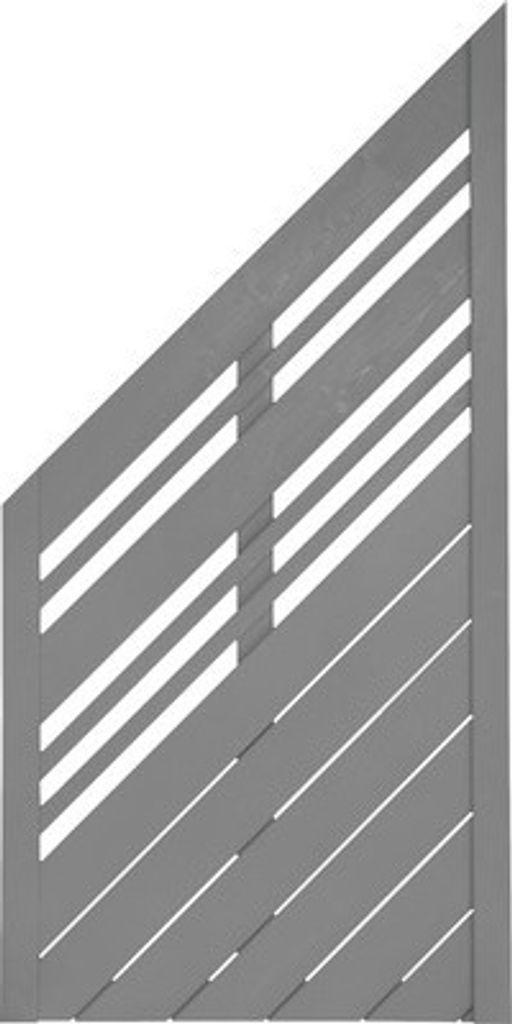 Zaun Abschlusselement Konsta Reddy 90 x 180/90 cm links, hellgrau