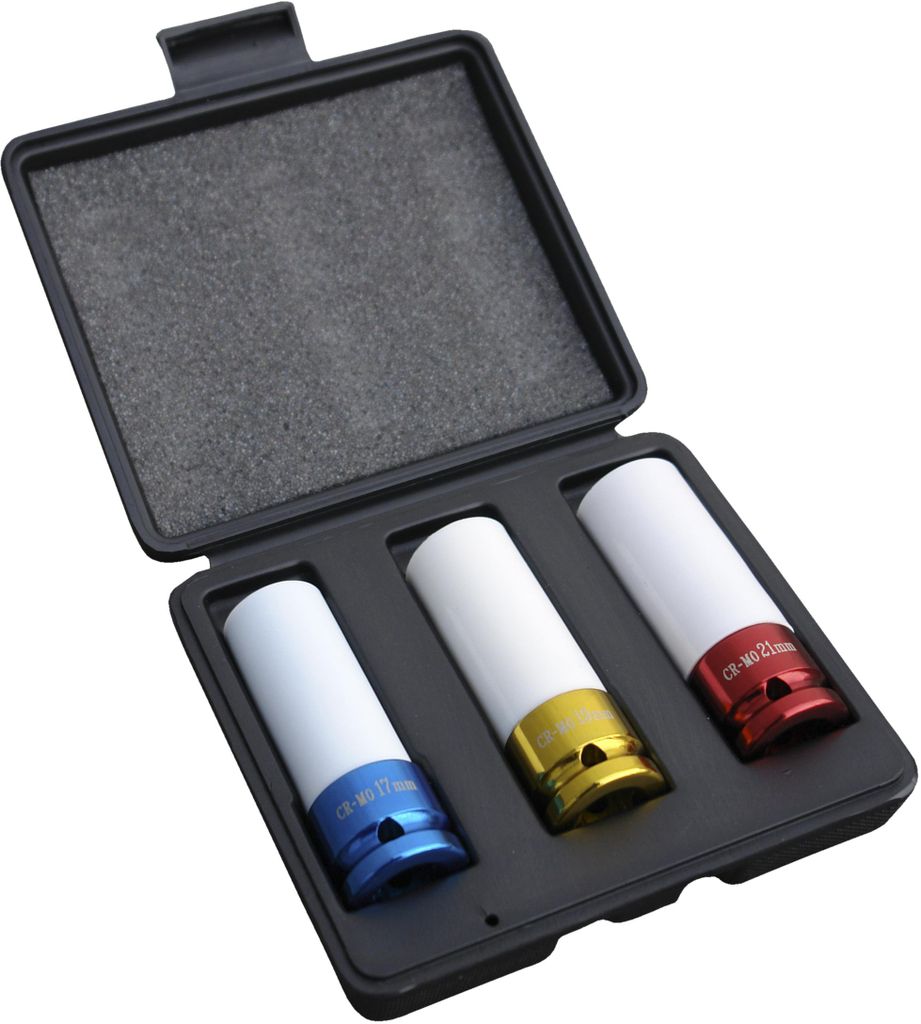 Güde Stecknuss-Set 75131 | 3-tlg. | 1/2" | 17 / 19 / 21 mm Produktbild 