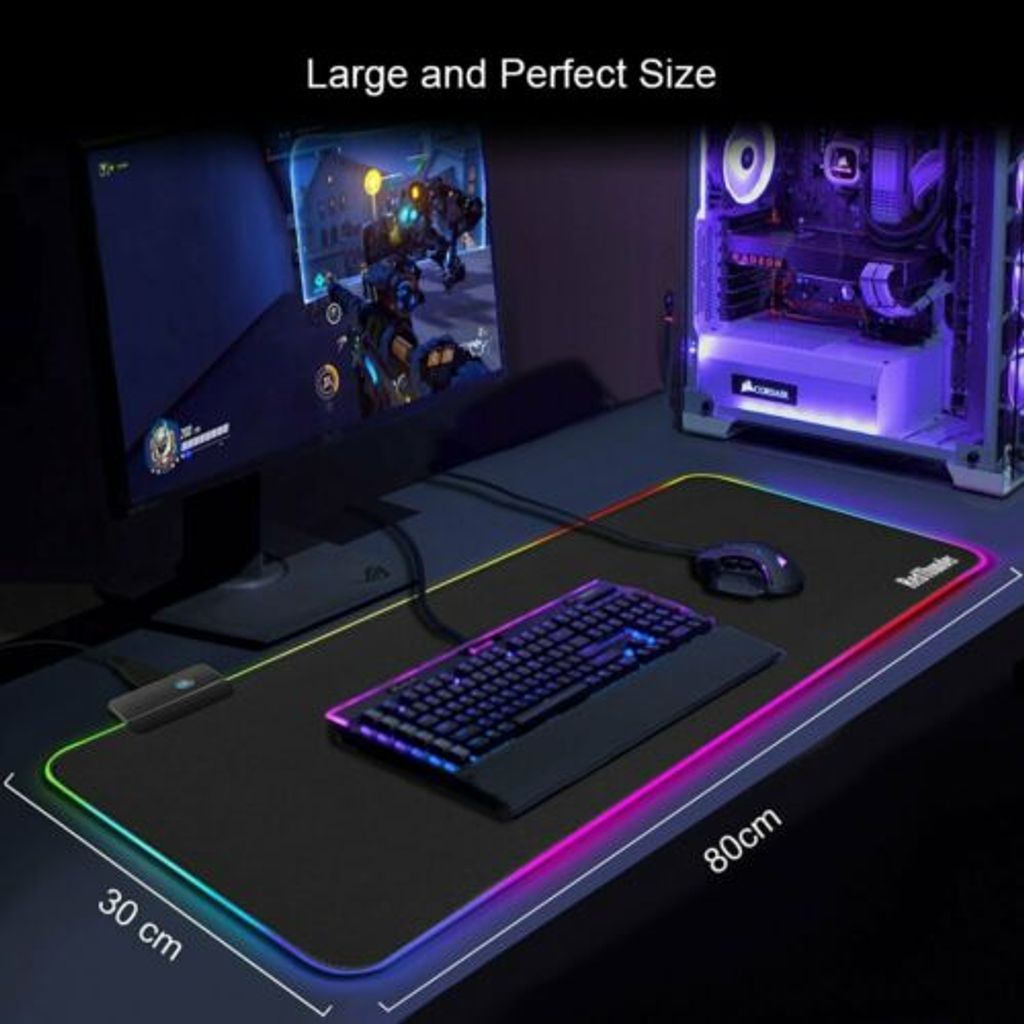 800 x 300mm Gaming Pad Mauspad RGB Anti-Rutsch Mousepad Pad PC Unterlage XXL NEU 