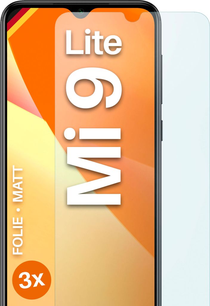 moex 3x Schutzfolie kompatibel mit Xiaomi Mi 9 Lite - Displayschutzfolie Anti Reflex Folie, Matt