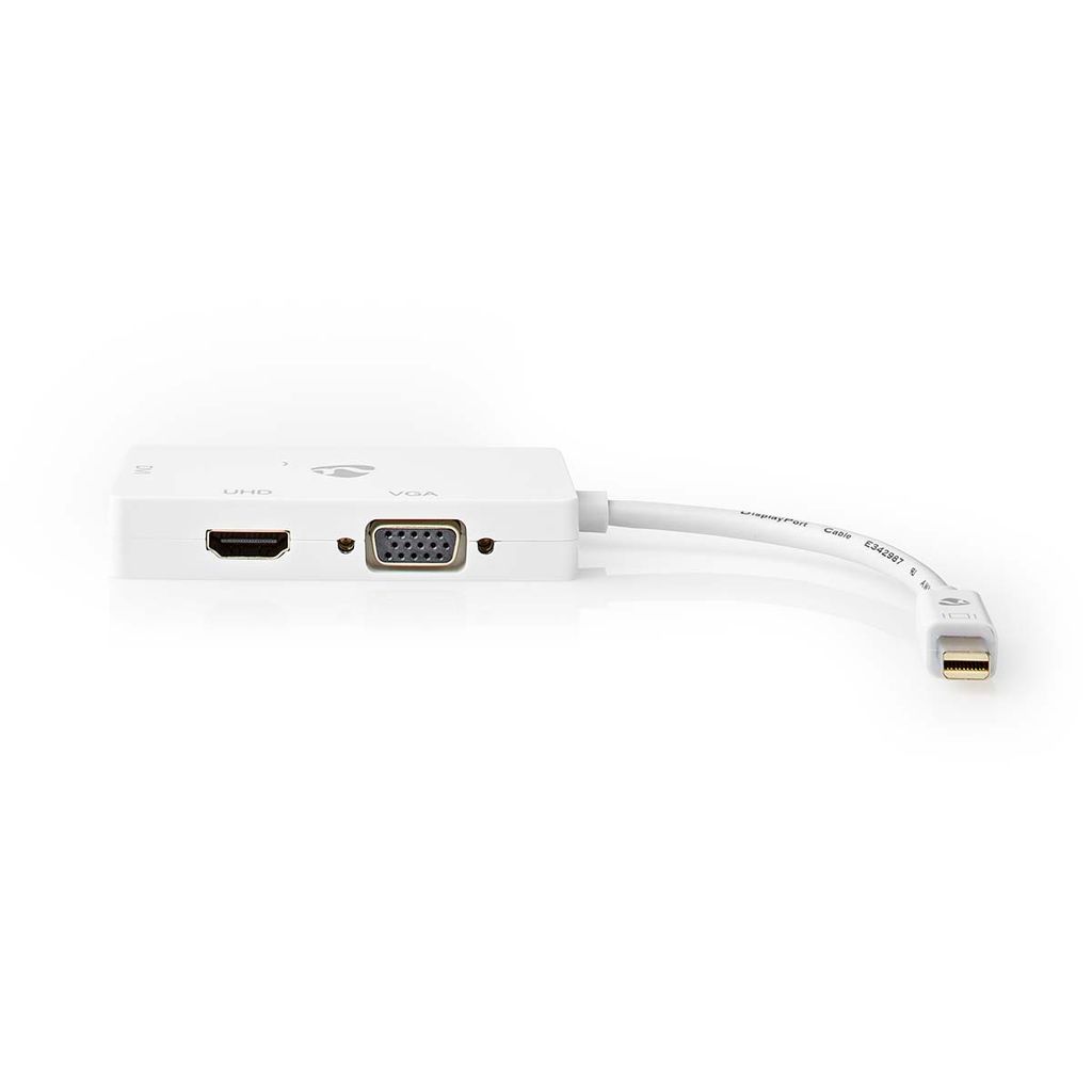 Nedis Displayport-Adapter - Mini DisplayPort Stecker - DVI-D 24+1-Pin Buchse / HDMI Ausgang / VGA Buchse - 4K@60Hz - Vernickelt - Schaltbar - 0.20 ...