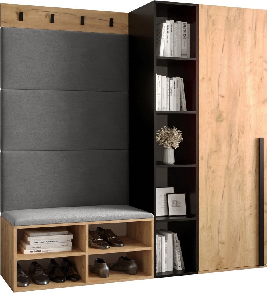 Garderobe MIRO Set 1 mit gepolsterten Paneelen Industrial Design