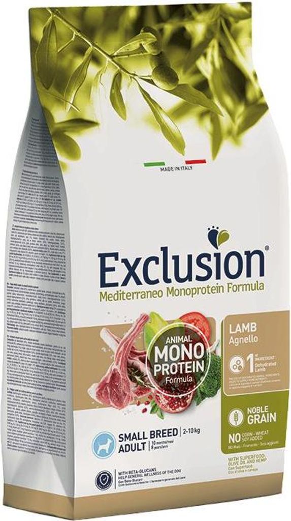Exclusion Mediterraneo Noble Grain Adult Lamm Small