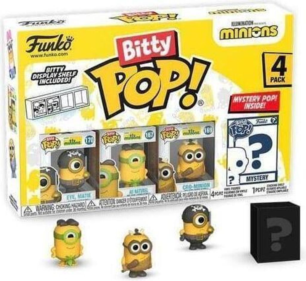 FUNKO Bitty POP - Minions Eye Matie #4er Pack