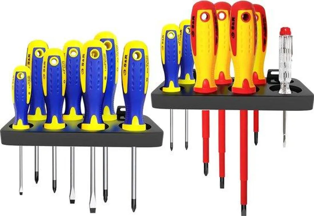 Pack 16 tournevis magnétiques anti-glisse pour vis difficiles et testeur