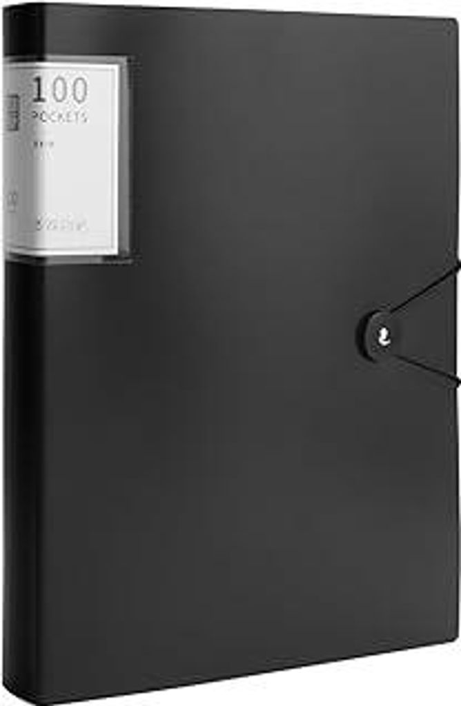 APOMOONS Sichtbuch A4 mit Klarsichthüllen 100 Taschen, Präsentationsmappe A4 mit Indexaufkleber, Mappe mit Klarsichthüllen, Wasserdichter Ordner...