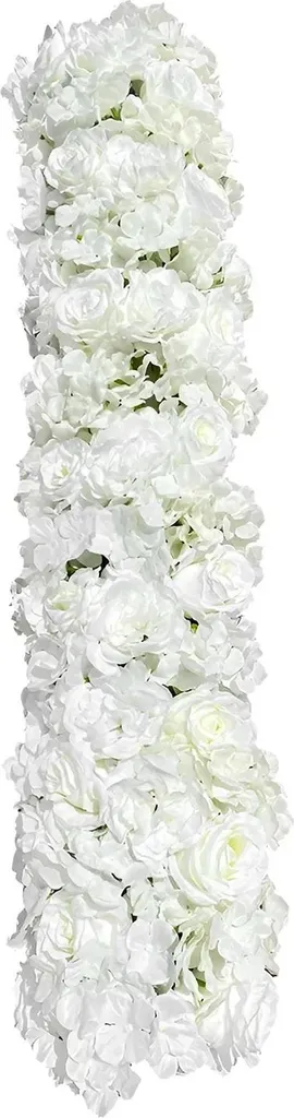 Guirlande Dahlias et Hortensias en Soie Blanche et Rose 100 x 25 cm