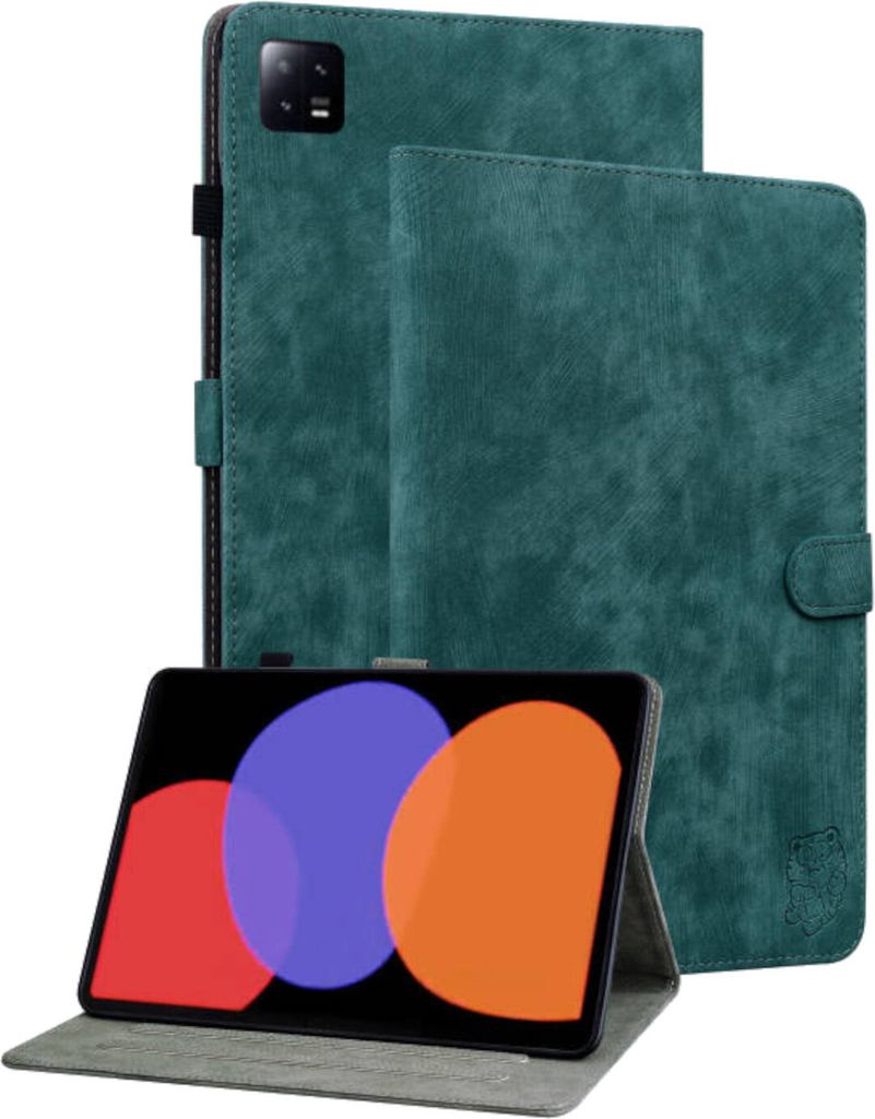 Für Xiaomi Pad 6 / 6 Pro 11 Grün Kunst Leder Hülle Tablet Tasche Sand Tiger Case