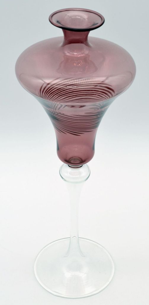 Vase Glas mundgeblasen rosenholzähnlich 29 cm