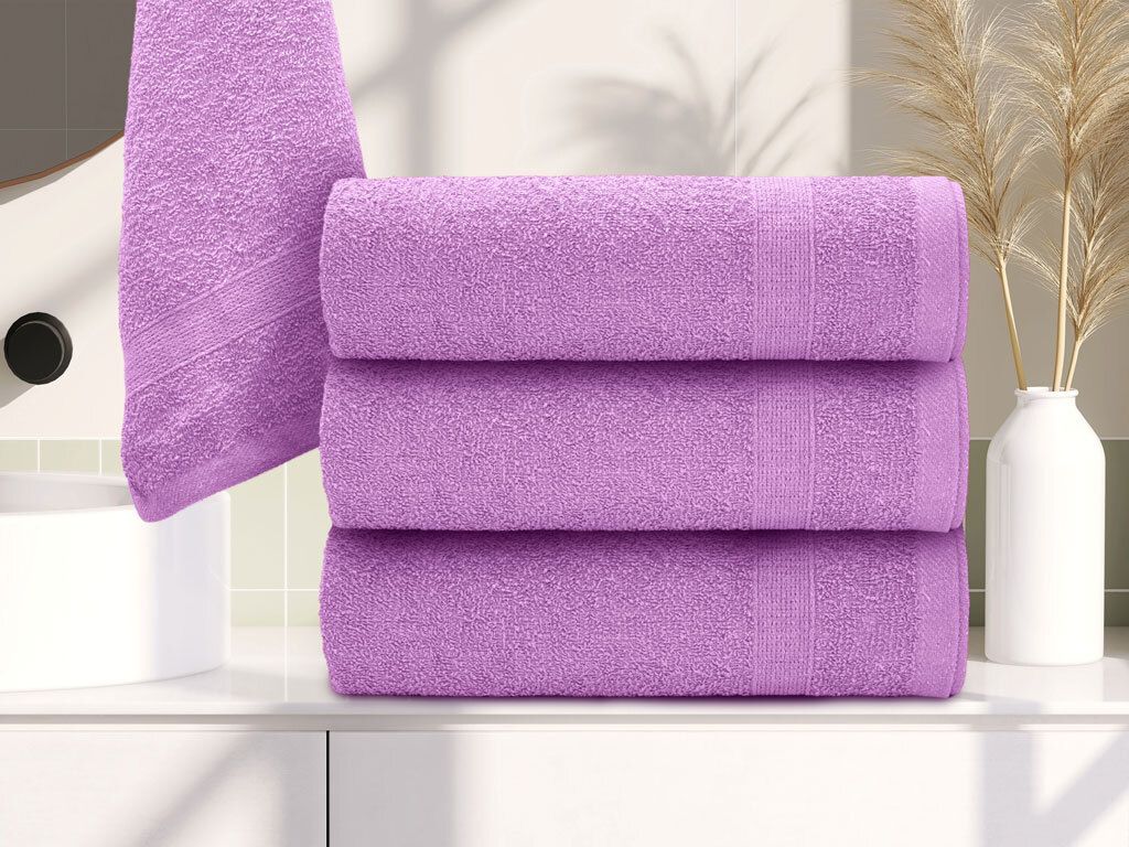 Handtuch BASIC SMALL 40 x 60 cm, hell-violett Produktbild 