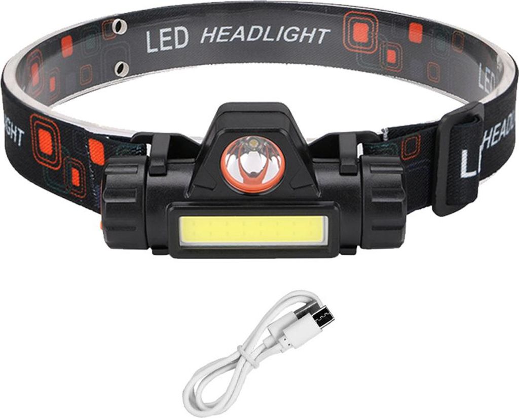Superhelle und leichte LED-Stirnlampe, wiederaufladbar, verstellbarer Winkel und verstellbares Kopfband,800 mAh