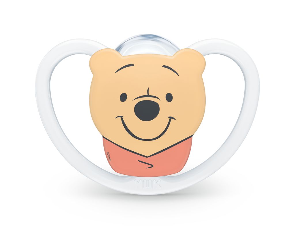NUK Disney Winnie Space Puuh Silikon-Schnuller 10176256 | 6-18 Monate | 2 Stück