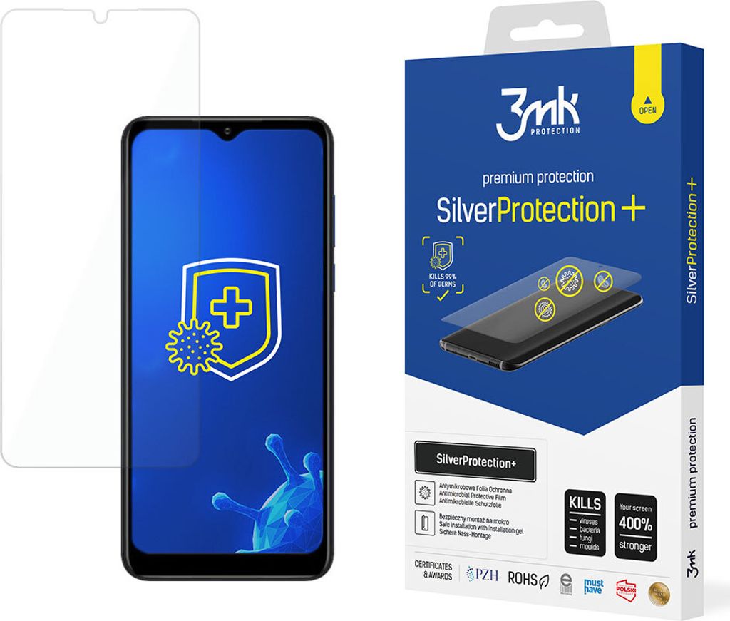 3mk Display Antimikrobielle Schutzfolie SilverProtection+ für Motorola Moto G Pure 0,21mm Self-Heal