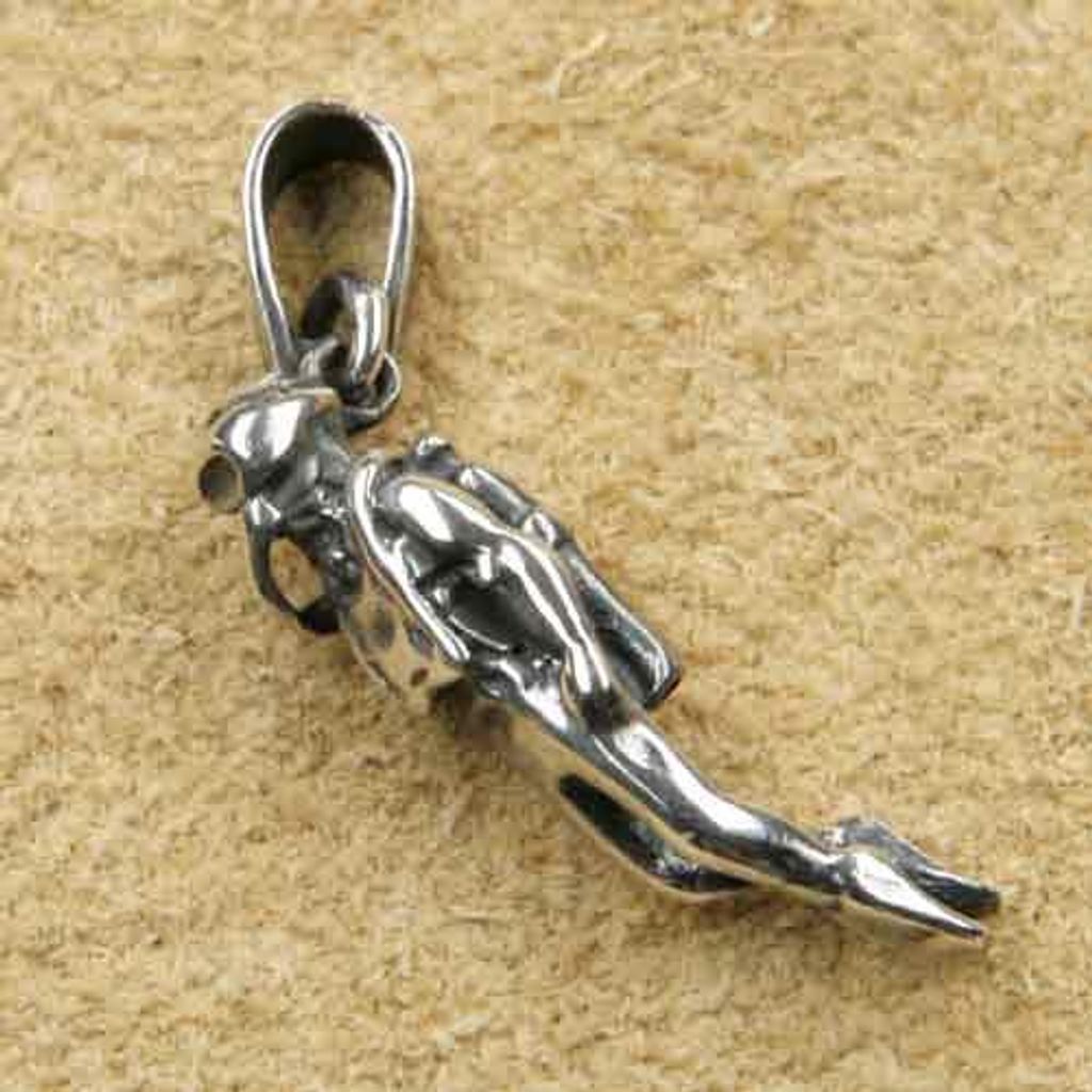 Drachensilber Taucher Anhänger Schmuck 925 Silber Kettenanhänger