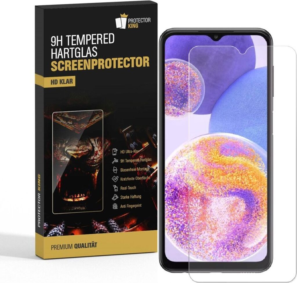 2x 9H Panzerglas für Samsung Galaxy A23 Displayschutz Produktbild 