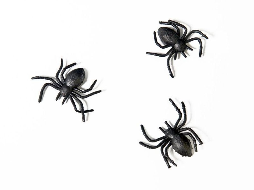 Spinnen Deko 3x3cm 10 Stück Schwarz Produktbild 