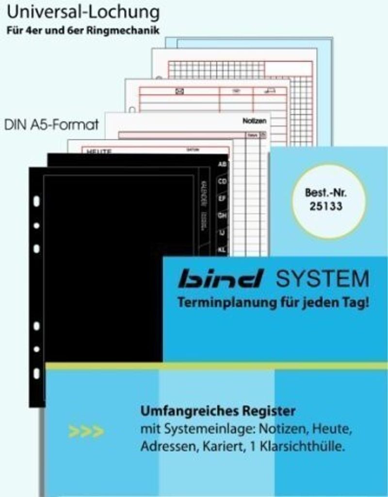 bind Systemeinlage Startpaket A5 Papier weiß ca. 149 x 210 mm B25133
