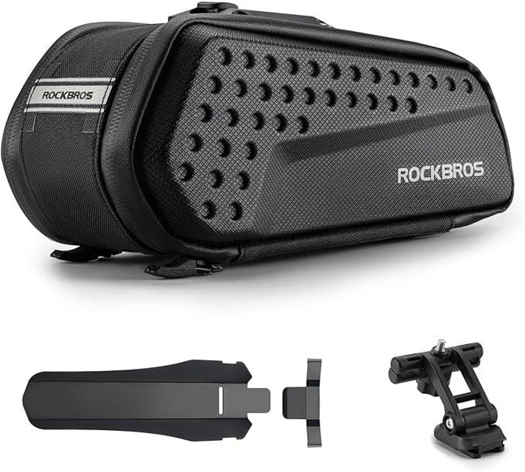 ROCKBROS Satteltasche Fahrrad Satteltaschen mit Schutzblech für Rennräder und Mountainbikes Elektrofahrrad Wasserabweisend Radsportzubehör 1,3L