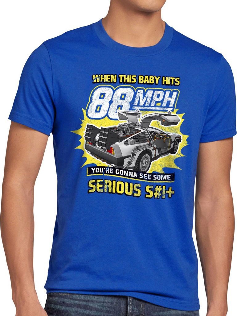 style3 88mph T-Shirt Herren zukunft delorean zeitreise