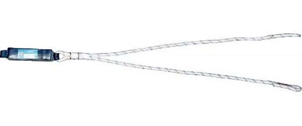 Longe double Tractel 1,5m avec absorbeur et grands crochets M53 77992