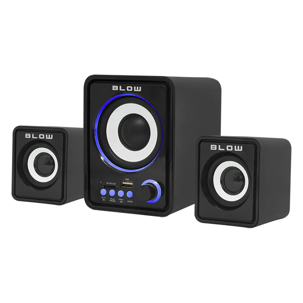 Enceintes 2.1 pour ordinateur BLOW MS-26 subwoofer actif design noir