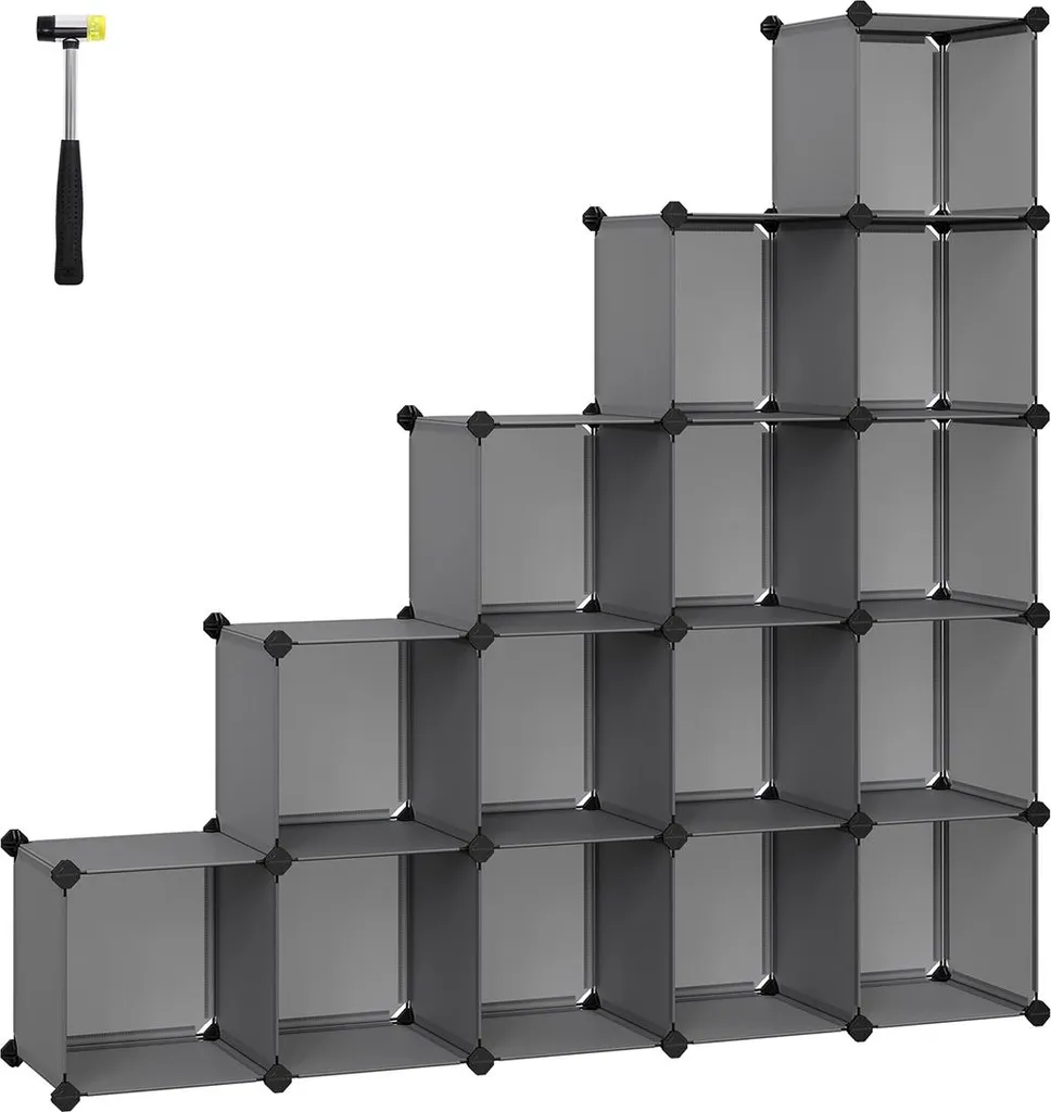 Grande étagère chaussures DIY 16 cubes - Rangement modulable résistant
