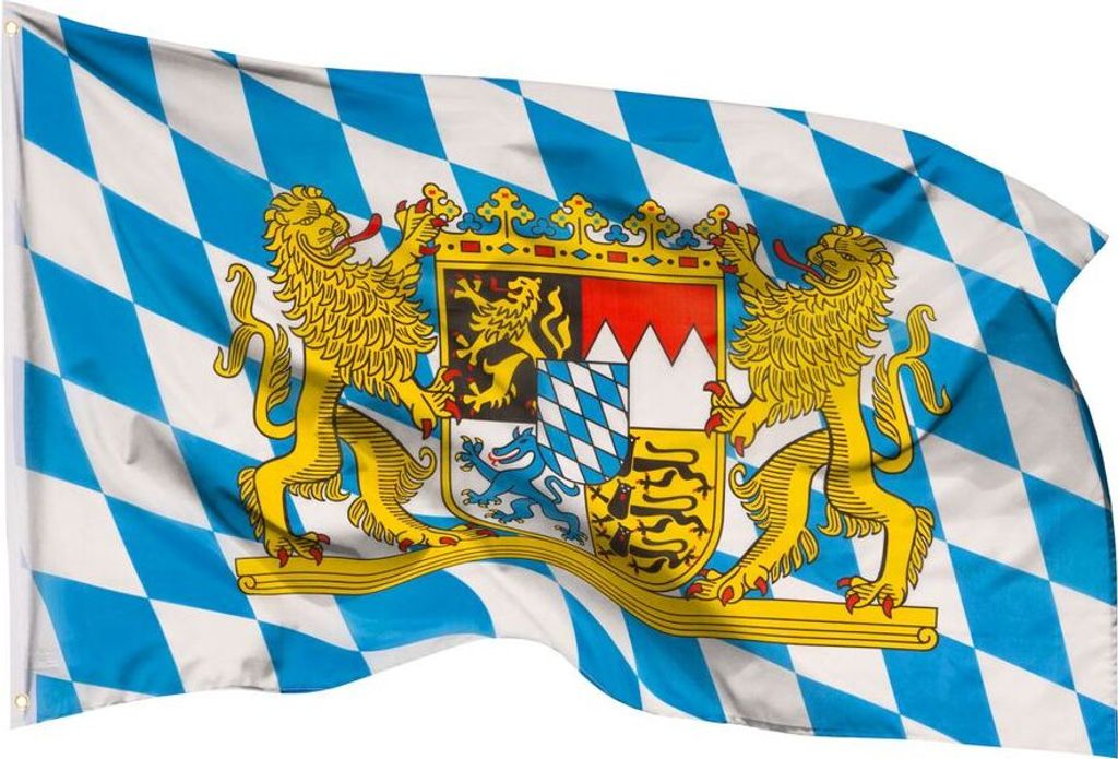 PHENO FLAGS Fahne Flagge Bayern Freistaat 60x90cm Wappen Produktbild 