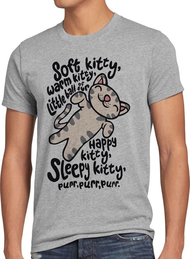 style3 Soft Kitty Herren T-Shirt Sheldon, Größe:5XL, Farbe:Grau meliert