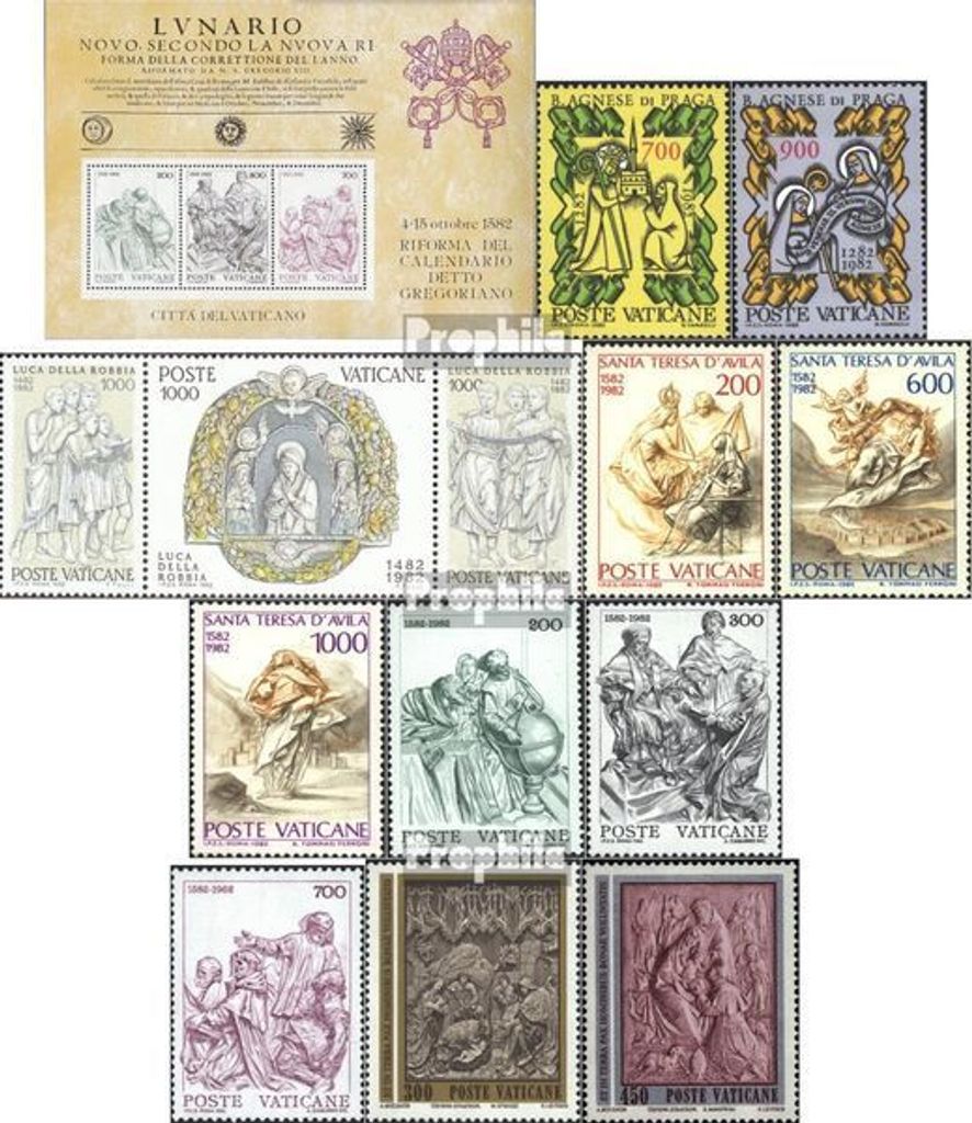 Briefmarken Vatikanstadt 1982 Mi 803-815 (kompl.Ausg.) Jahrgang 1982 komplett gestempelt Agnes von Böhmen