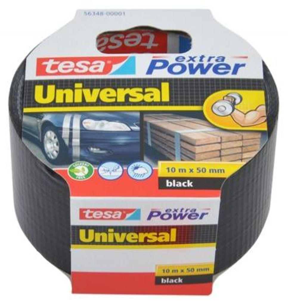 Tesa Extra Power Universal ruban adhésif noir 10 m x 50 mm Image du produit 