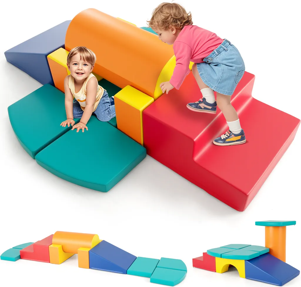 Kit d'activité motrice intérieure bébé 10 blocs escalade mousse souple