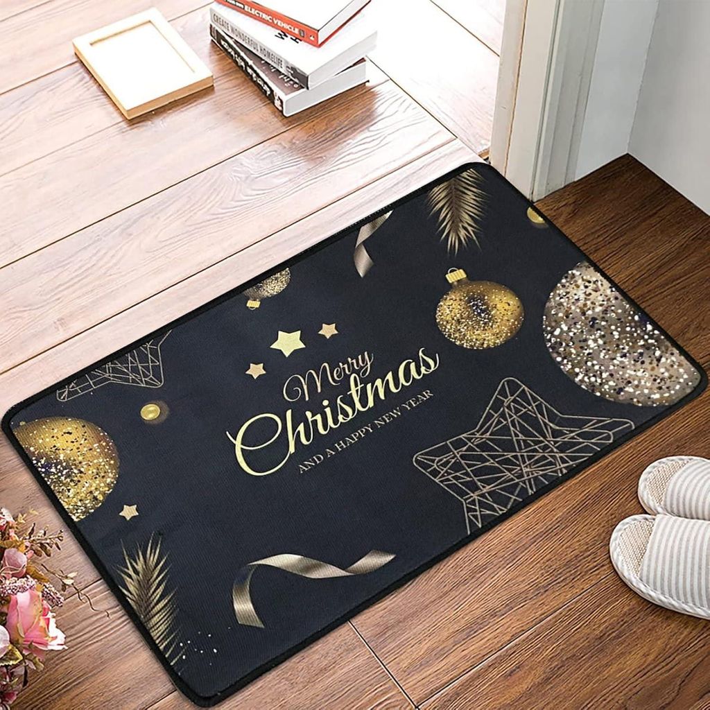 Weihnachtsteppich,60 * 40 cm,Weihnachten rutschfeste Badematte,Badezimmer Teppich,rutschfeste Badematte,Christmas Area Rug,rutschfest Waschbar Flan...