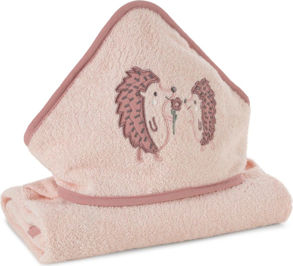 Eurofirany Kinderhandtuch Kapuzenhandtuch rosa 100x100 cm Badetuch