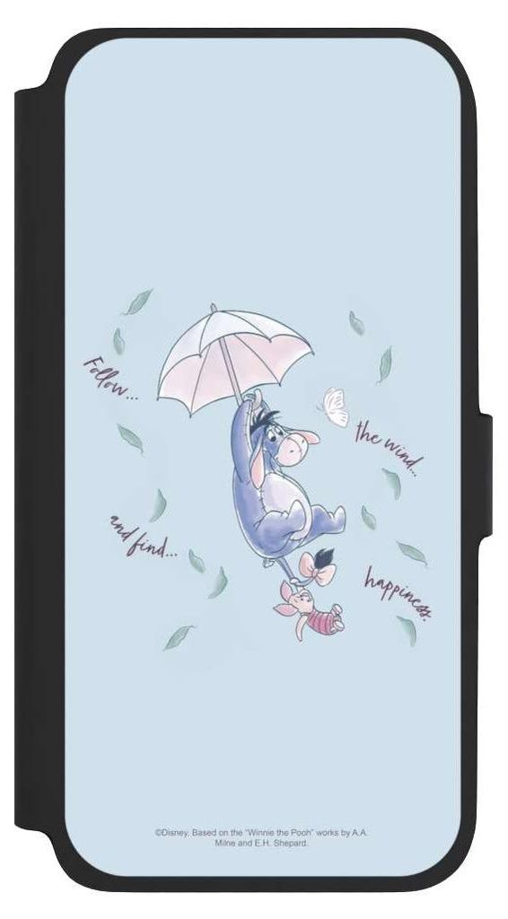 NIVOCASE Klapphülle für Samsung Galaxy A17 5G Handyhülle aus Kunst Leder NIVOflip schwarz Disney Offizielles Lizenzprodukt Winnie Puuh I-Aah