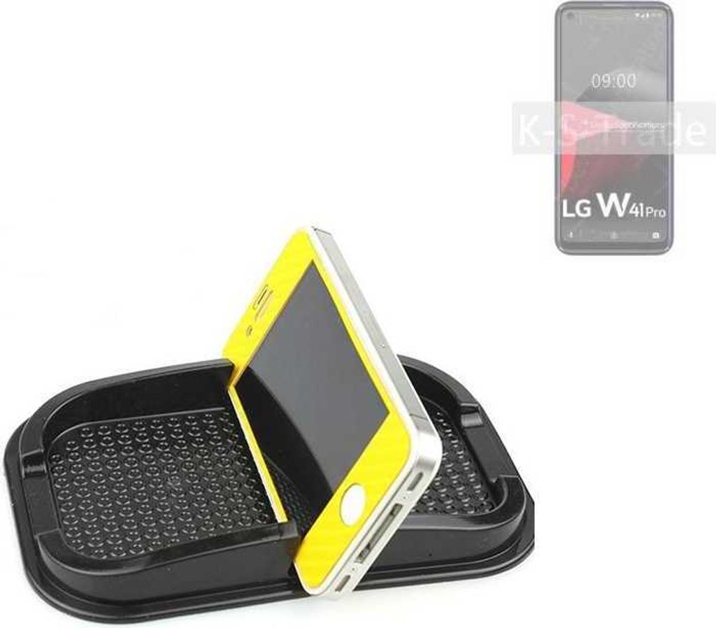 K-S-Trade Auto Anti Rutsch Matte Smartphone-Halter kompatibel mit LG Electronics W41 Pro Haft Pad Armaturenbrett Handy-Halterung Silikon
