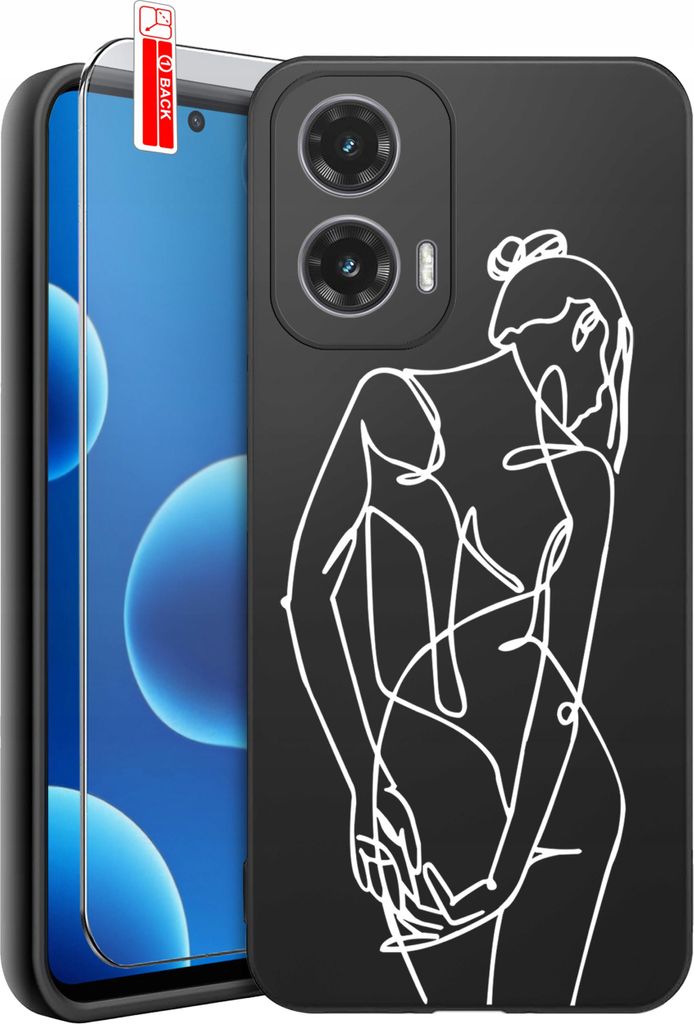 Hülle für Motorola Moto G45 5G | Designs | Mattes Silikon-Case + 9H-Glas