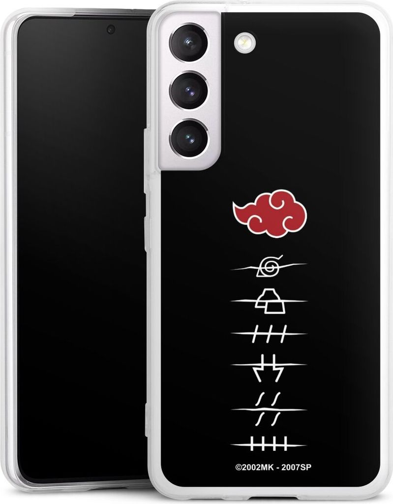 DeinDesign Slim Hülle für Samsung Galaxy S22 Silikon Case Ultra Dünn Handyhülle Naruto Shippuden Offizielles Lizenzprodukt Akatsuki