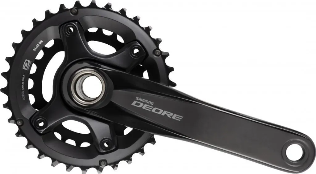 Pédalier Shimano Deore 175 mm sans boîtier noir pour VTT performance