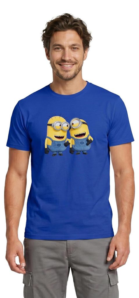 Spreadshirt Minions Despicable Me Phil Und Stuart Männer T-Shirt, L, Dunkelblau