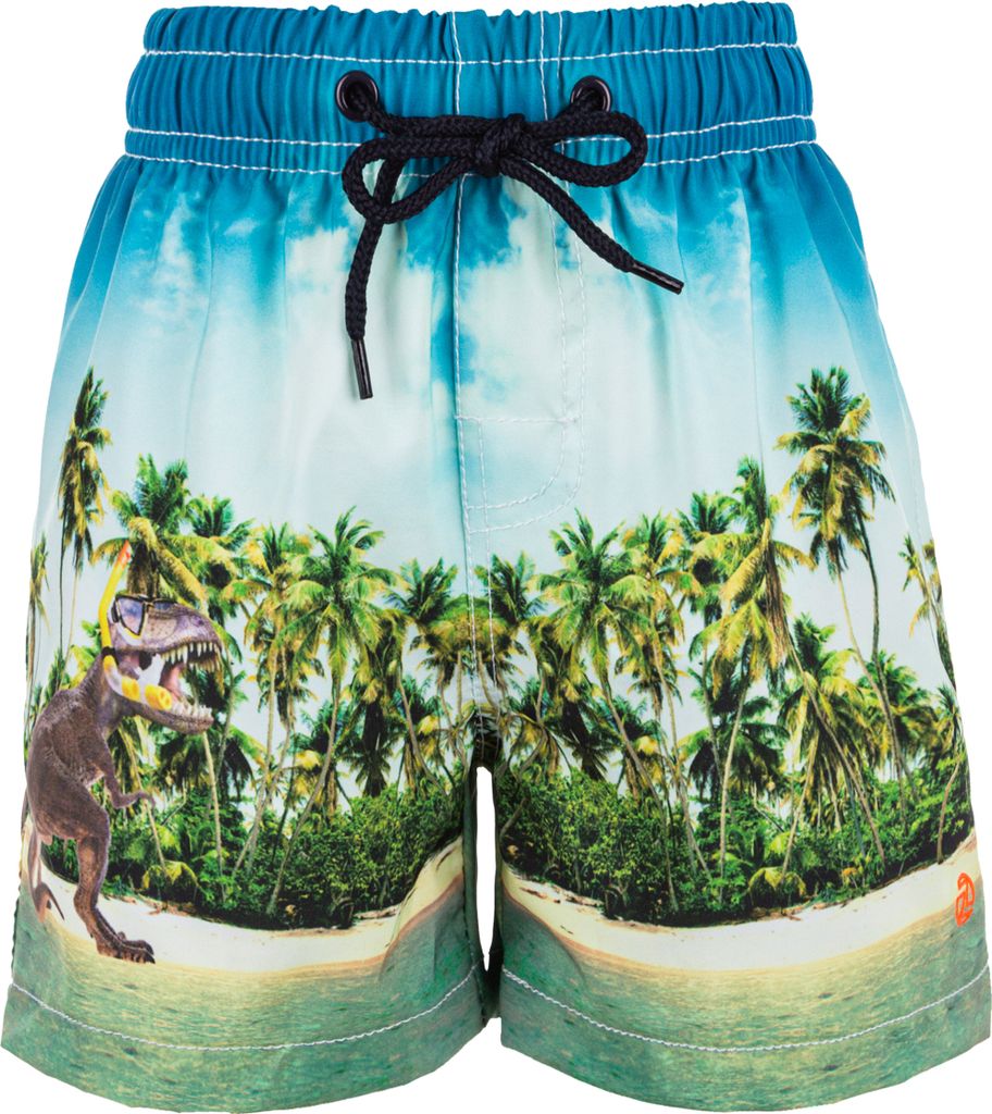 ZIGZAG Badehose Dino mit Hingucker-Aufdruck 5002 Shocking Orange 140