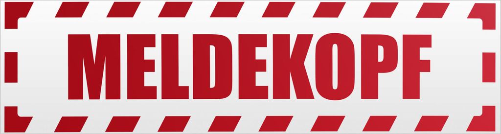 Kiwistar Meldekopf gestreift Magnetschild Schild magnetisch - 60cm Rot - reflektierend - Magnetfolie für Auto PKW Kfz