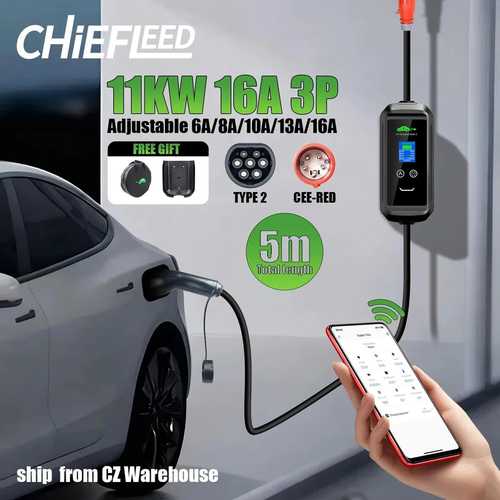 Chargeur 11kW Type 2 triphasé avec application et programmation horaire - 2