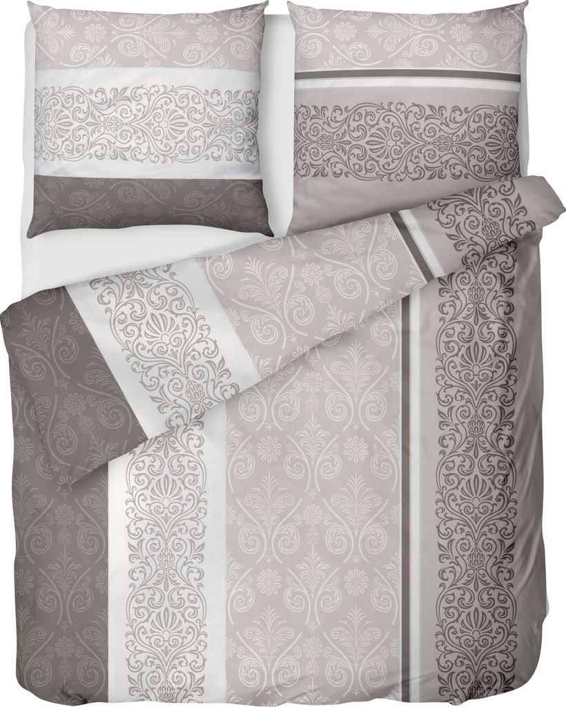 Biber Bettwäsche 155x220cm Beige Creme 100% Baumwolle mit Produktbild 