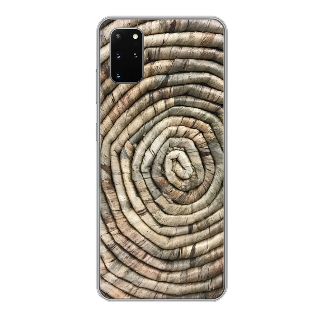 MuchoWow Handyhülle Schutzhülle Hülle für Samsung Galaxy S20 Plus Kreis - Schilf - Korb Silikon Softcase Handy Hülle - Hartschale