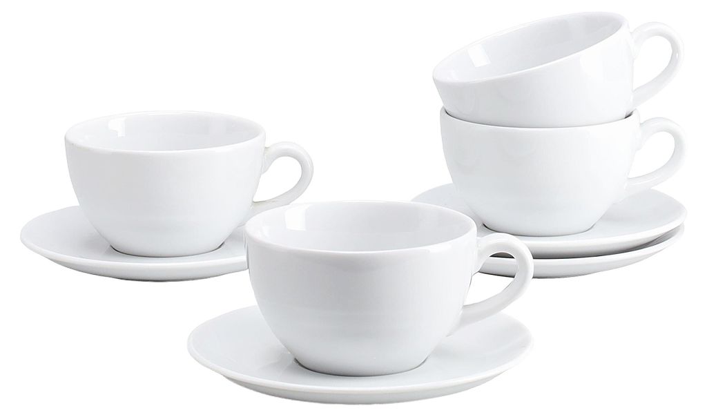 CreaTable, 24985, Bistrot Weiss, Cappuccinotasse 8-tlg, Produktbild 