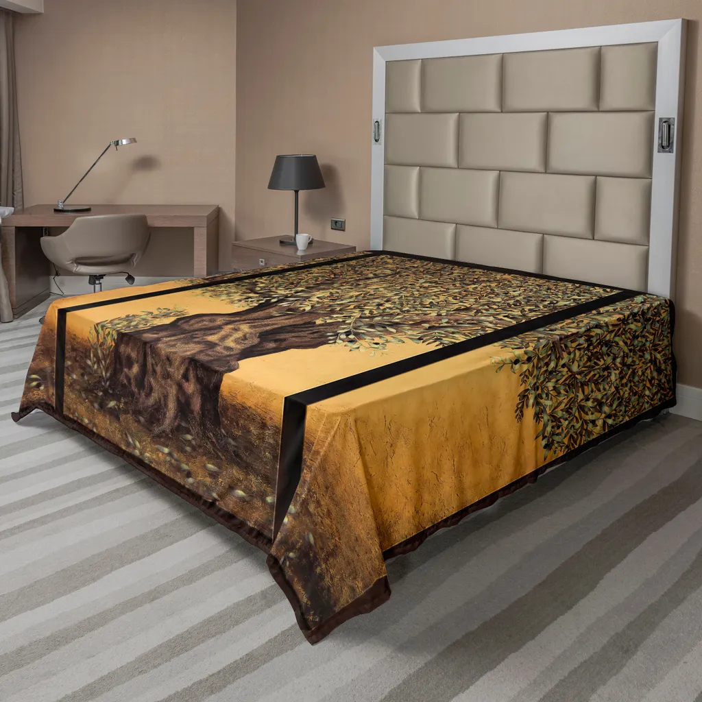 Drap de lit triptyque Olivier - Textile haute qualité doux et soyeux